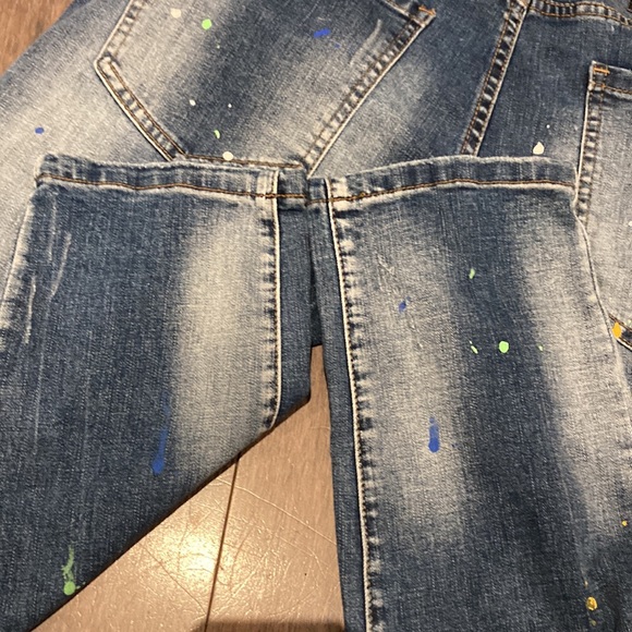 DSQUARED patchwork Kenny jeans, size 50 Italian - Picture 11 of 13